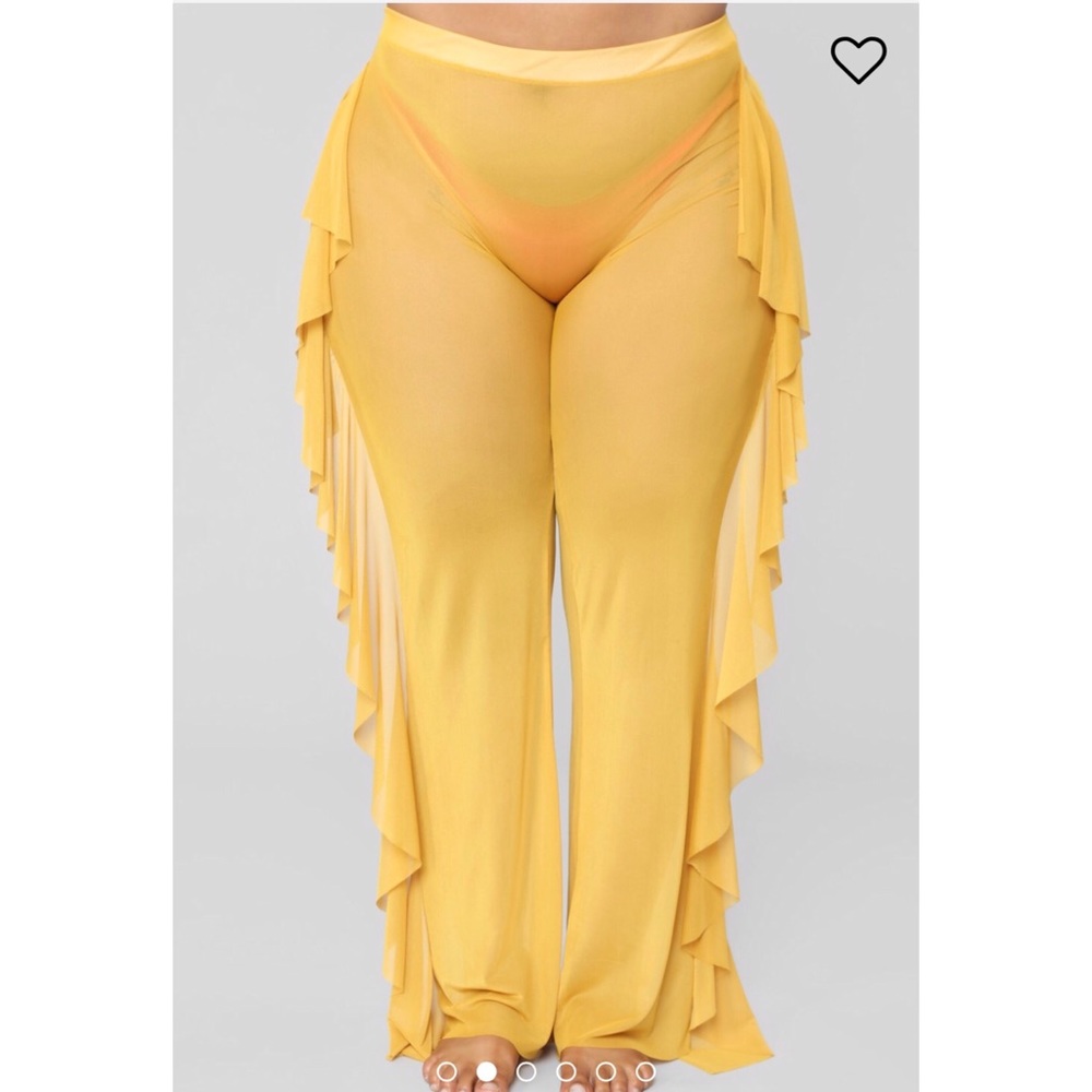 Sheer swimsuit cover up pants